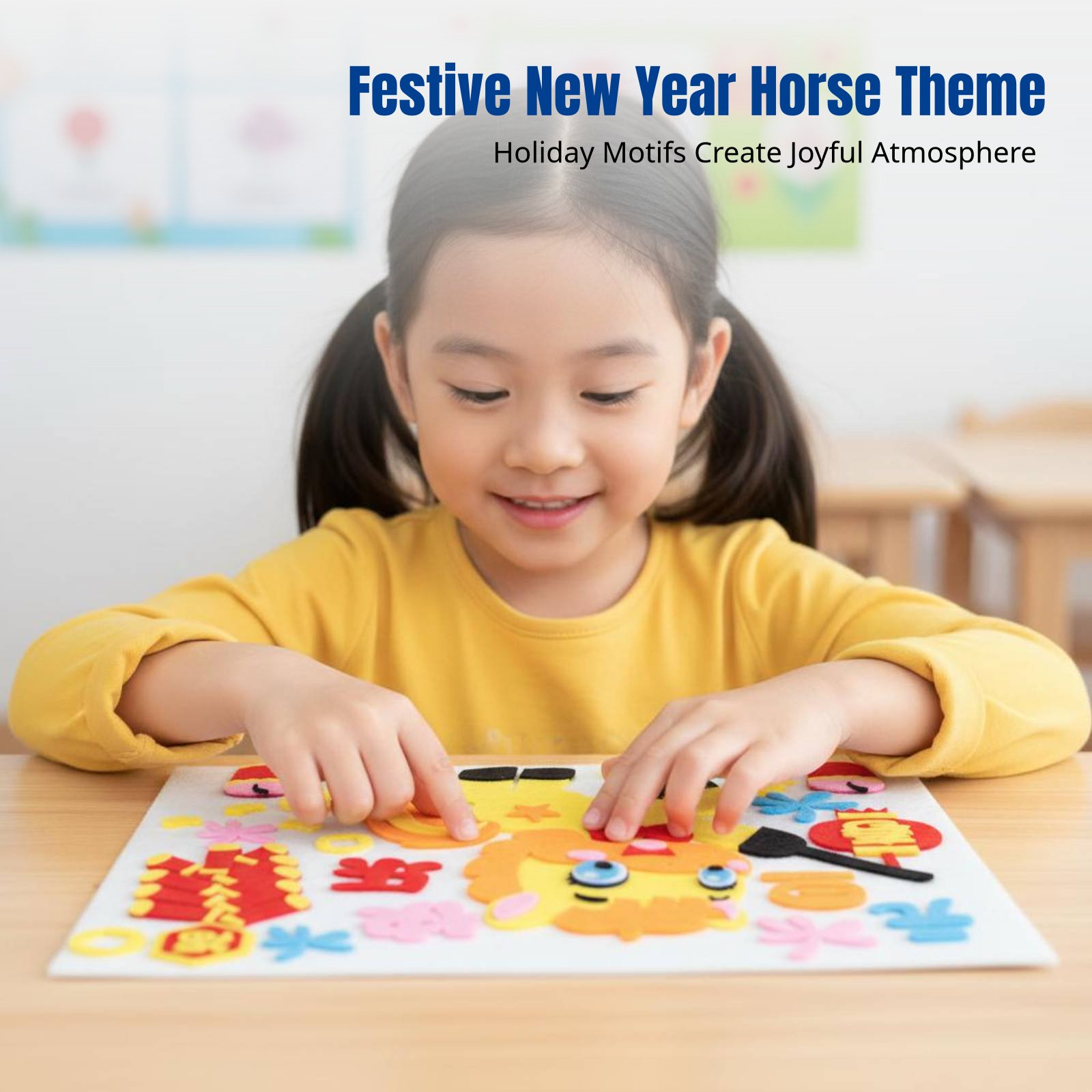 Art Craft Horse - Pegatina de tela DIY para el