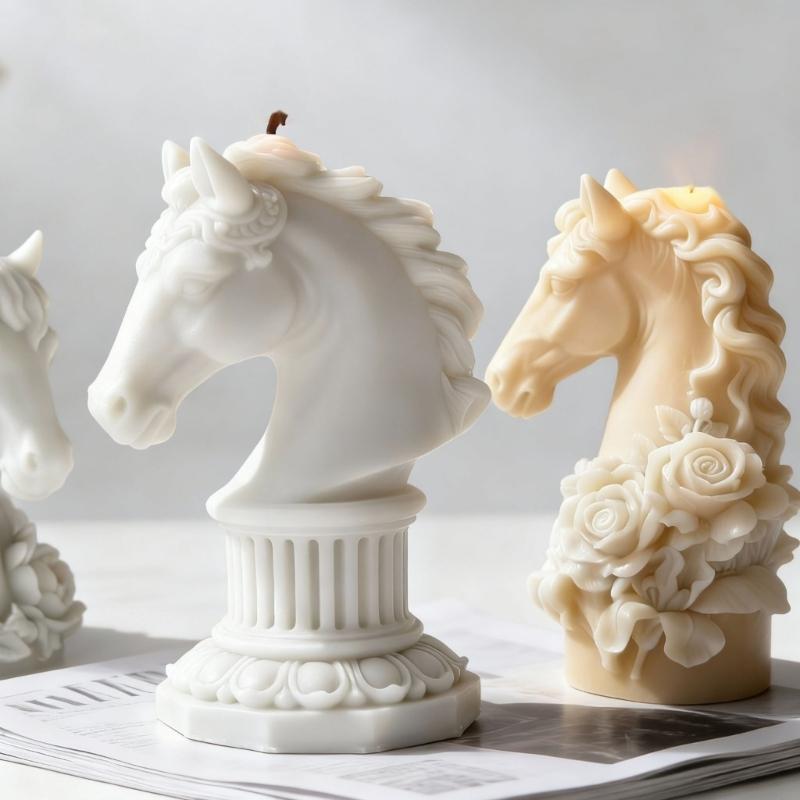 Art Craft Horse - Molde silicona, escultura caballo, fabricante velas