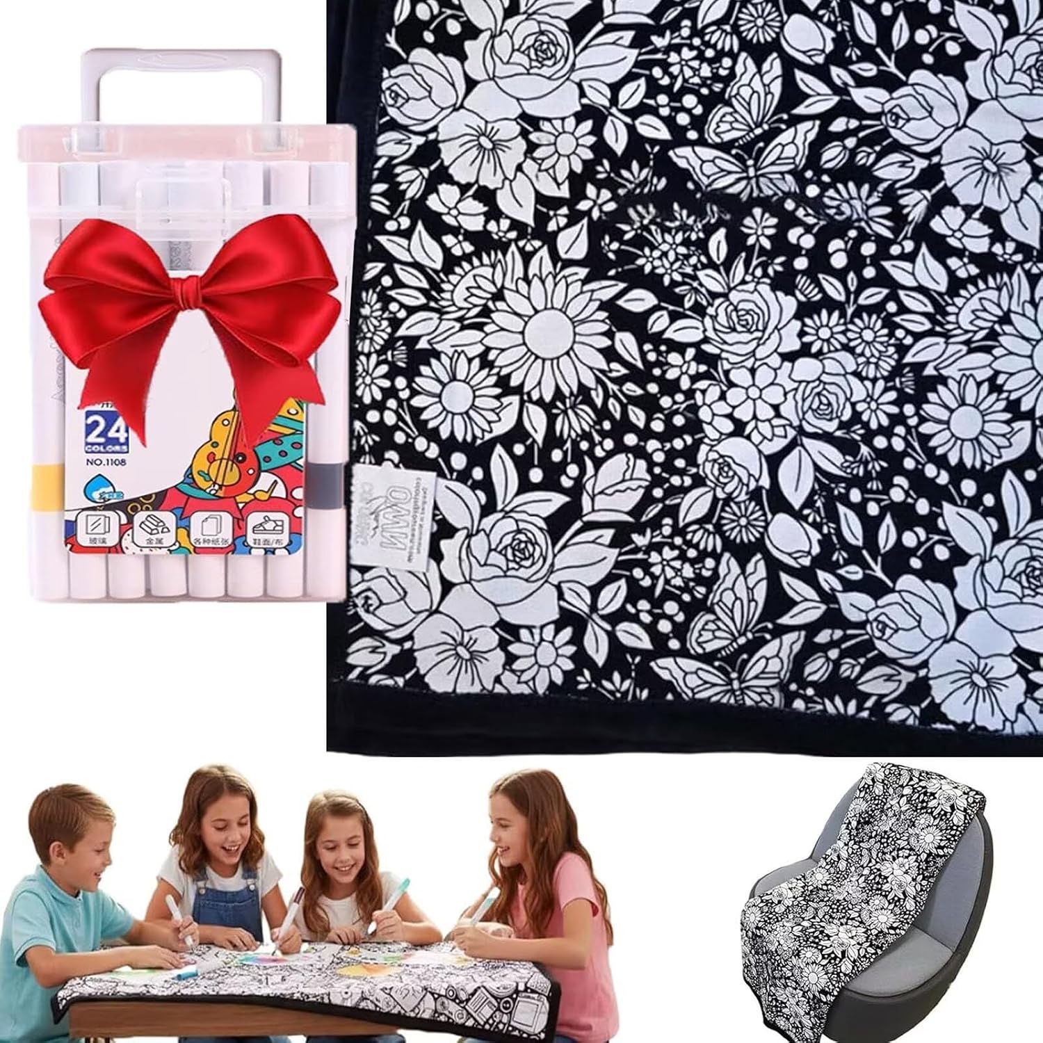 Art Craft Holiday - Manta para Colorear Lavable de Terciopelo