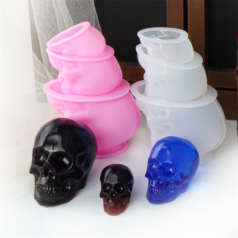 Art Craft Holiday - Moldes de velas de calavera blanca