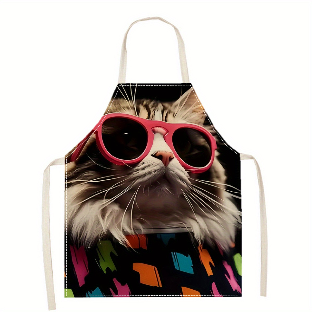 Art Craft Gift Ideas - Delantal de Lino con Estampado Divertido