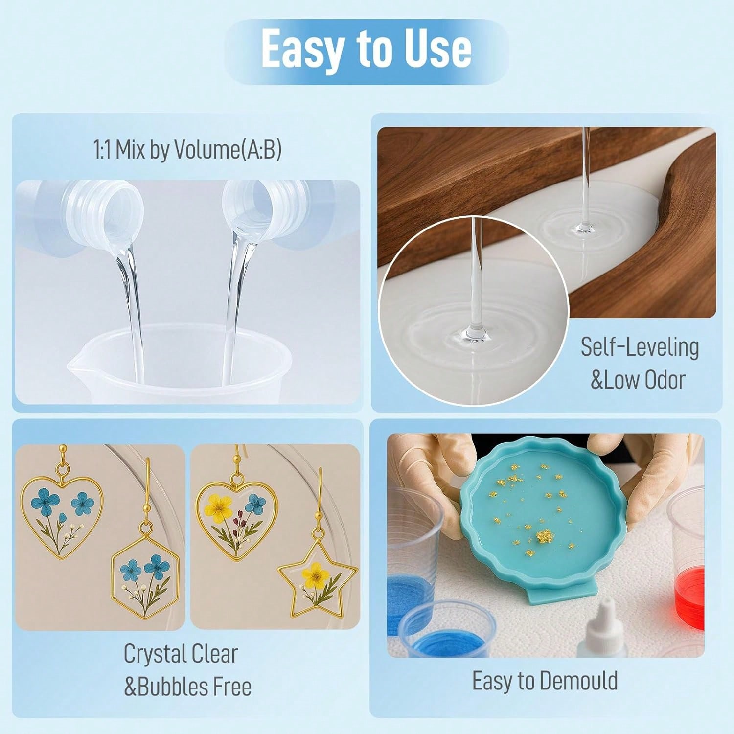 Resina Epoxi Transparente 1:1, - The Art And Craft Of Jewelry reseña y precio