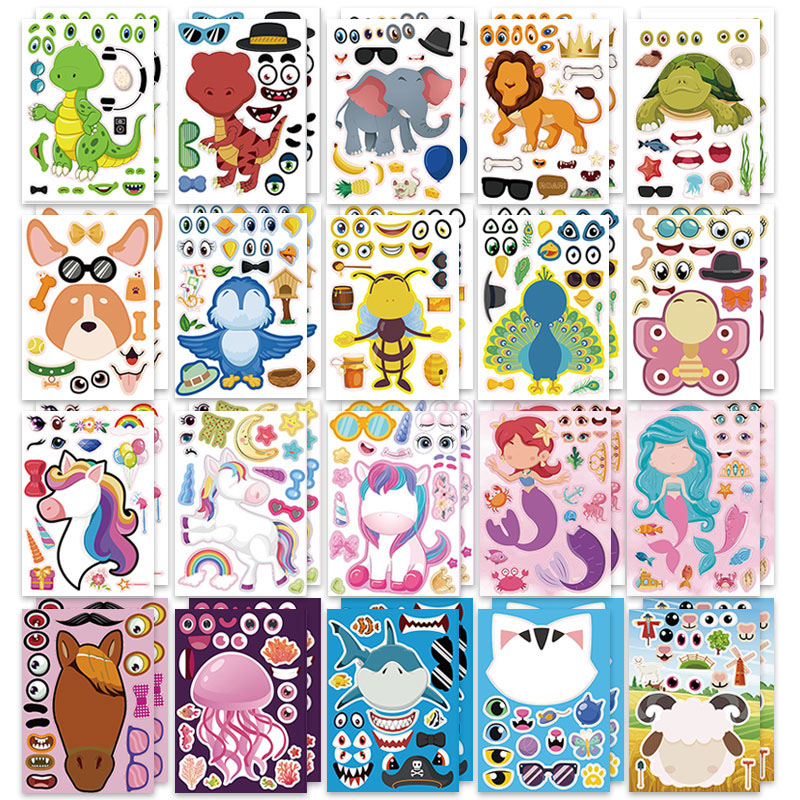 12/24 hojas de pegatinas para  - Art And Craft Zoo Animals reseña y precio