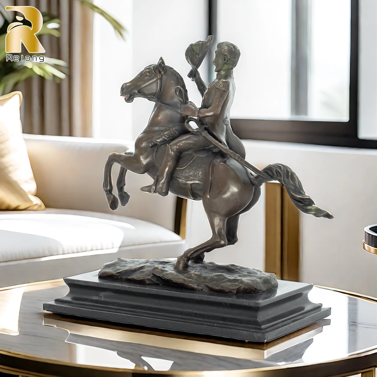 Bronze Ridding Horse Sculpture - Art Craft Horse reseña y precio