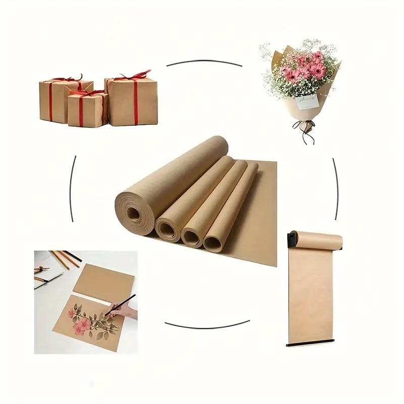 Papel Kraft Marrón de 38 cm x  - Art X Craft reseña y precio