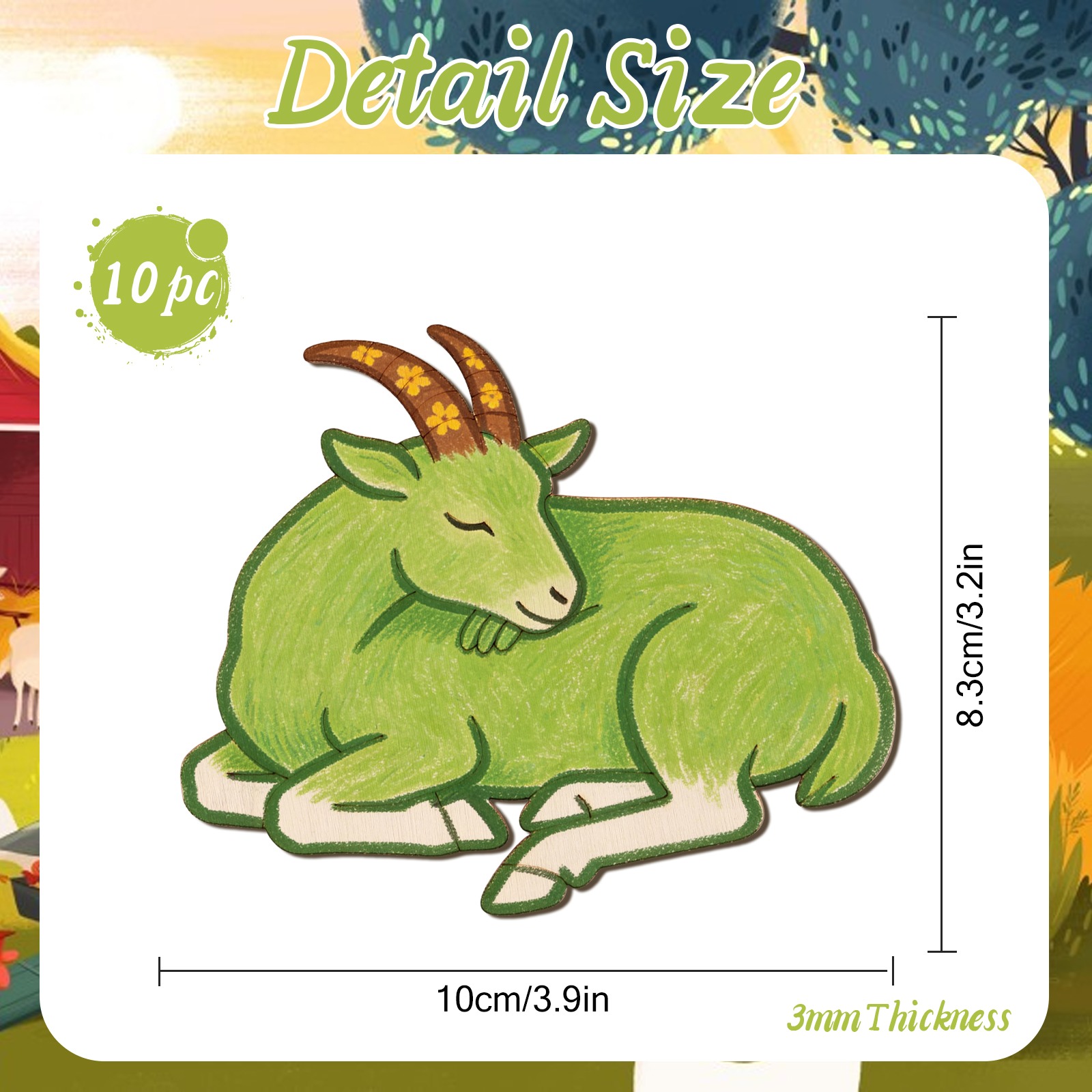 Juego de 10 Adornos de Madera  - Art Craft Usa reseña y precio